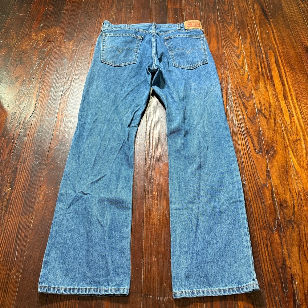Levis 517 Jeans Mens 36x34 Blue Denim Bootcut Cowboy Western Grunge